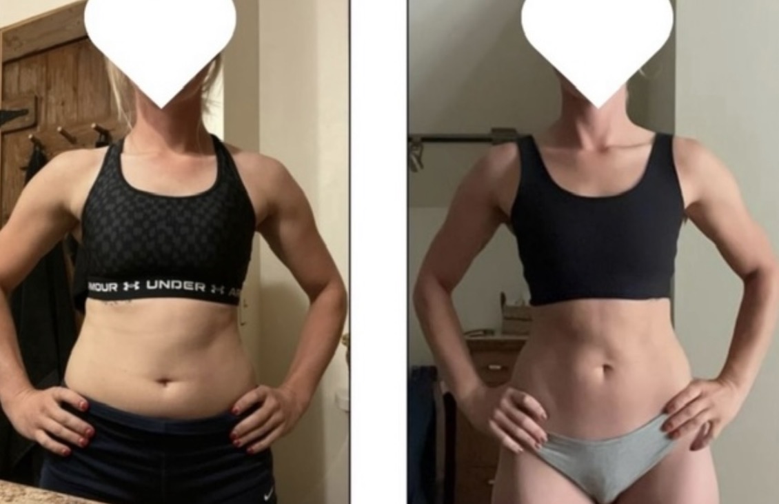 Forever Rising client progress photo showing visible muscle definition